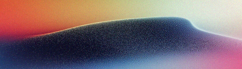 Poster - Grainy gradient background, Abstract gradient landscape featuring soft curves and vibrant colors, creating a serene and modern visual atmosphere.