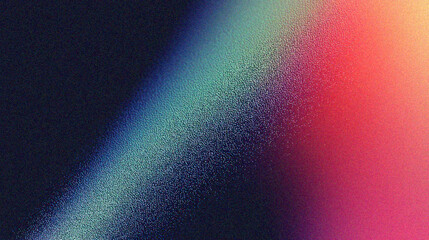 Poster - Grainy gradient background, Vibrant abstract gradient with smooth transitions in a spectrum of colors. Perfect for backgrounds, artwork, or creative projects.