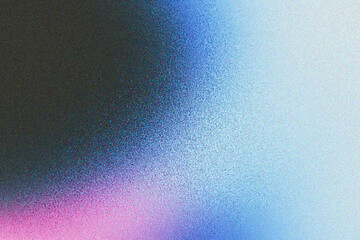 Poster - Grainy gradient background, An abstract gradient background blending vibrant hues of blue, pink, and black, perfect for creative art, design, and digital projects.