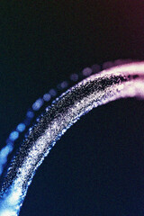 Poster - Grainy gradient background, Abstract digital waves with sparkling particles in vibrant colors, creating a mesmerizing blend of light and movement on a dark background.
