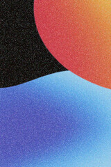Poster - Grainy gradient background, A vibrant abstract composition featuring colorful circular shapes and smooth gradients, evoking a sense of creativity and modern design.