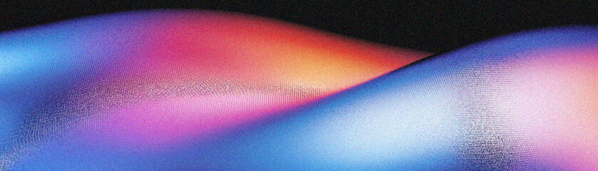Poster - Grainy gradient background, A vibrant abstract design featuring flowing curves and bright colors, creating a visually stunning and dynamic composition for artistic use.