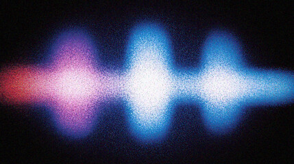 Poster - Grainy gradient background, Abstract sound wave visualization with vibrant colors, illustrating audio frequencies and visual sound patterns in a creative artistic design.