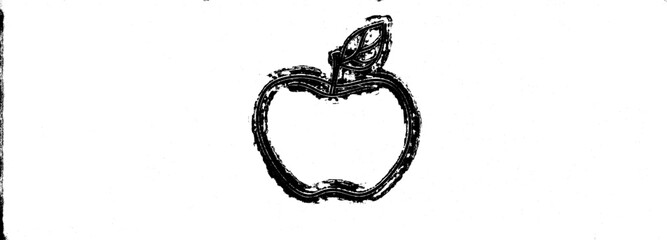 A continuous one-line drawing of an apple with a leaf in a simple linear style. There are editable strokes. Modern doodle outline illustration with apple and leaf.