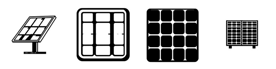 Illustration of modern solar panels graphic design