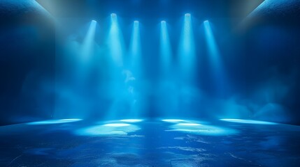 Aufkleber - Dramatic Stage Lighting with Blue Highlights