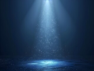 Aufkleber - Soft Blue Light Rays in Dark Water Environment