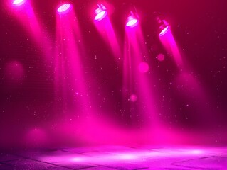 Aufkleber - Pink Light Spotlight Effect on Stage