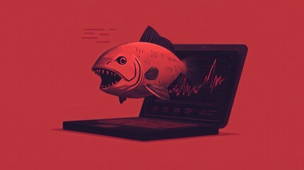 Poster - Data Visualization with Piranha Illustration