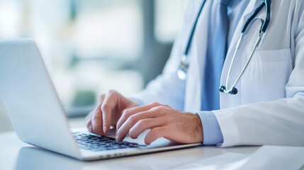 Poster - Online doctors and medical services are becoming more common. These services use the internet to connect people with healthcare providers, making it easier for people to get treatment online.