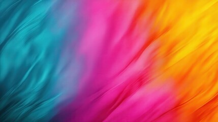 Poster - Colorful wave texture with vibrant hues of pink, orange, and blue on a smooth background.