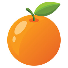 Wall Mural - Orange fruit illustration on white background.