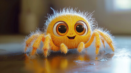 A cute cartoon spider