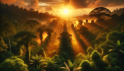 Sunrise Over Rainforest Canopy