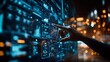 © The Little Hut - Data science business analysis and strategy big data conceptBusiness teamwork analyzing financial graph on virtual touch screen futuristic technology solution for business development : Generative AI