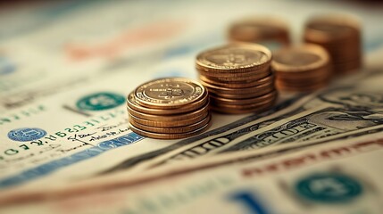 Aufkleber - Inflation and tax concept Rising inflation rates graph Americans Inflation Problem and global economy recession interest rate hike with USD money business finance and investment backgr : Generative AI
