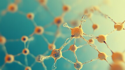 Poster - A Detailed Microscopic View of Interconnected Nerve Cells