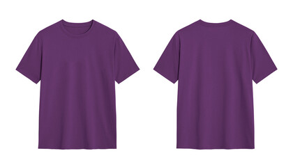 Purple T shirt Mockup, Front and Back View