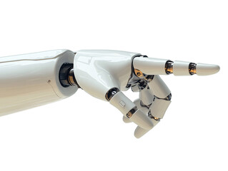 a robot hand pointing at something