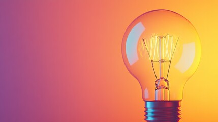 Poster - Close-up of a light bulb with a gradient background, leaving the top half of the image clear for text or product details.