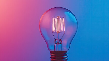 Poster - Close-up of a light bulb with a gradient background, leaving the top half of the image clear for text or product details.
