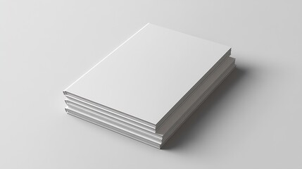 Poster - Blank portrait A4 brochure magazine isolated on gray changeable background  white paper isolated on gray : Generative AI