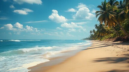 Aufkleber - Untouched tropical beach in Sri Lanka : Generative AI
