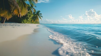 Poster - Maldives Islands Ocean Tropical Beach : Generative AI