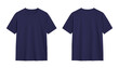 © resource image - Two blank navy blue t shirts for mockup and design purposes
