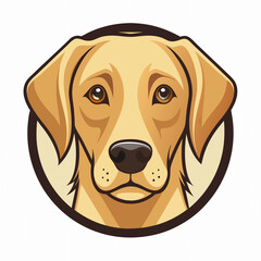 Wall Mural - Cartoon Labrador Retriever Puppy Head Mascot – Perfect Logo Design for Banners, Billboards, and Promotional Posters