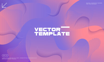 Poster - futuristic gradient background. wavy gradient shapes composition.