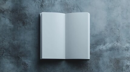 Poster - Blank portrait mockup paper brochure magazine isolated on gray changeable background  white paper isolated on gray : Generative AI