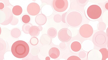 Wall Mural - Abstract pastel pink and white circle pattern background.