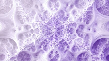 Wall Mural - Abstract purple and white swirl pattern with a central focal point.