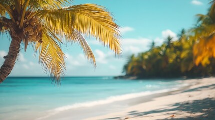 Aufkleber - Palm on the beach Dominican republic : Generative AI