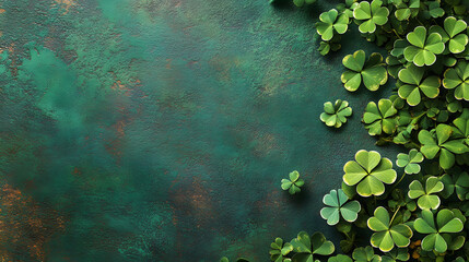 Poster - Celebrate St. Patrick's Day with lucky-themed backgrounds that radiate festive cheer Featuring vibrant green hues,shamrocks,leprechauns, pots gold, these designs set perfect atmosphere for the holiday