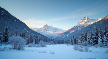 Wall Mural - snow covered mountains