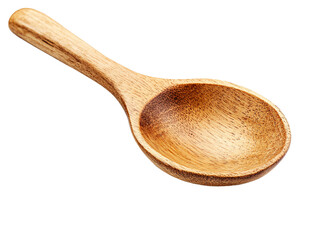 a wooden spoon on a white background