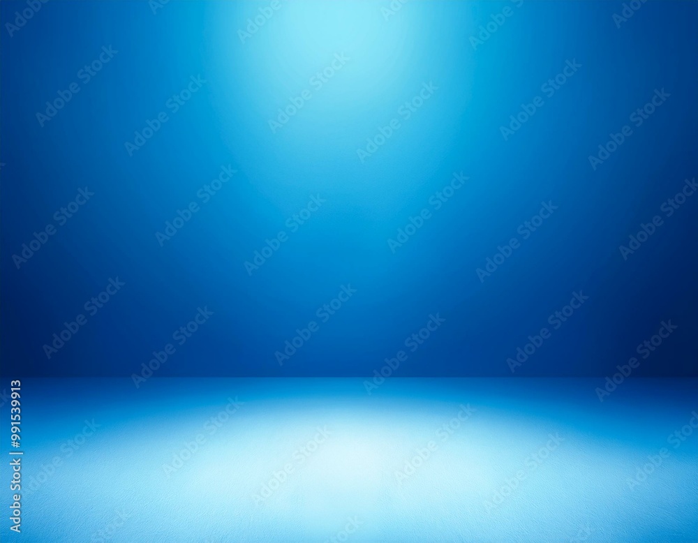 perspective floor backdrop blue room studio with light blue gradient ...
