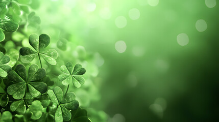 Poster - Celebrate St. Patrick's Day with lucky-themed backgrounds that radiate festive cheer Featuring vibrant green hues,shamrocks,leprechauns, pots gold, these designs set perfect atmosphere for the holiday