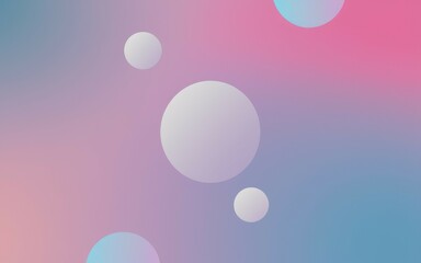 Wall Mural - Abstract pastel background. Pastel gradient background with white circles, perfect for minimal and modern designs.