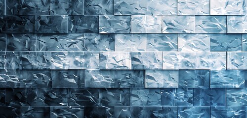 Wall Mural - minimalist crystal brick wall background in dual shades, abstract design