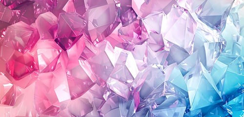 Wall Mural - abstract dual color crystal wall background in serene atmosphere