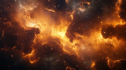 Wall Mural - glowing nebula clouds and stars forming in a vast cosmic explosion, symbolizing the birth of the uni