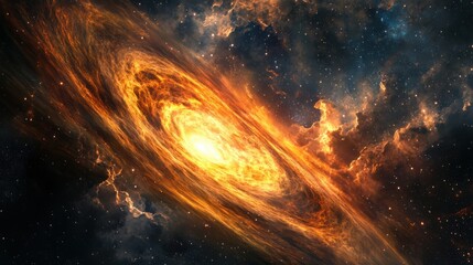 Wall Mural - swirling gases and dust clouds expanding outward in the cosmos, representing the universe's explosiv