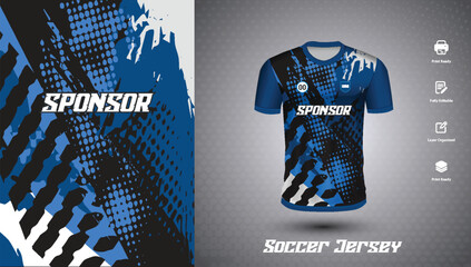 Poster - Soccer jersey design for sublimation or sports t-shirt design for cricket
