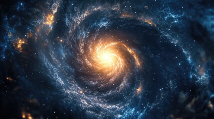 Wall Mural - view of a galactic spiral arm with intricate star formations