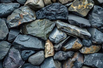 Poster - Rock piles with uneven shapes and textures
