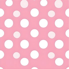 Wall Mural - Pink and White Polka Dot Pattern