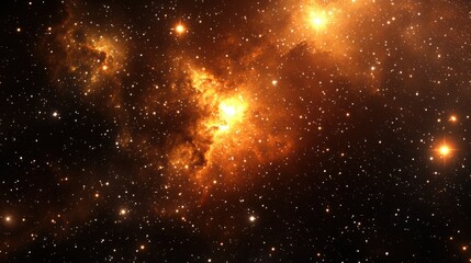 Wall Mural - star cluster with varying stages of life, from bright young stars to faint, dying ones, set against 